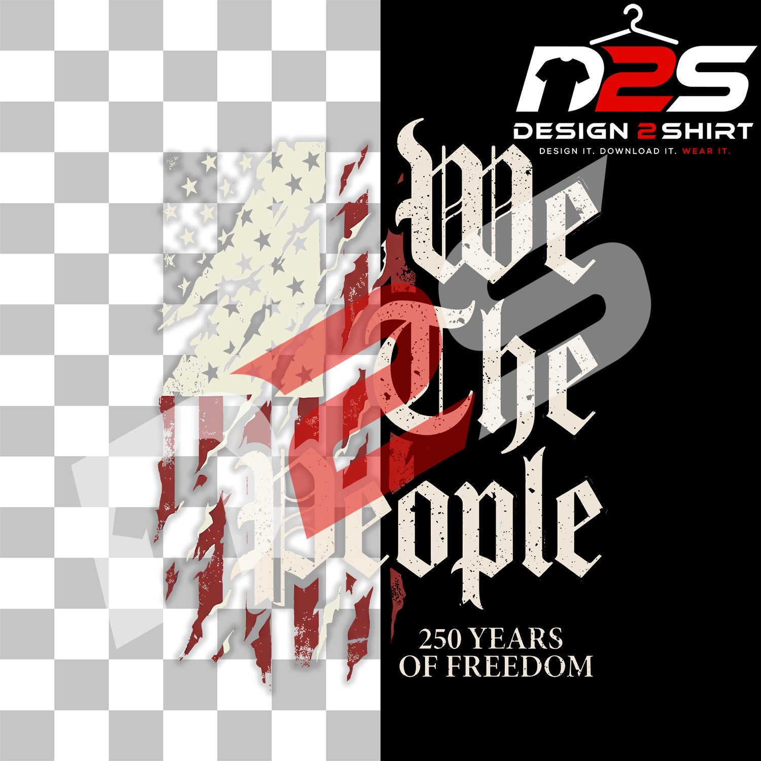 250 Anniversary USA We The People high-resolution transparent PNG artwork
