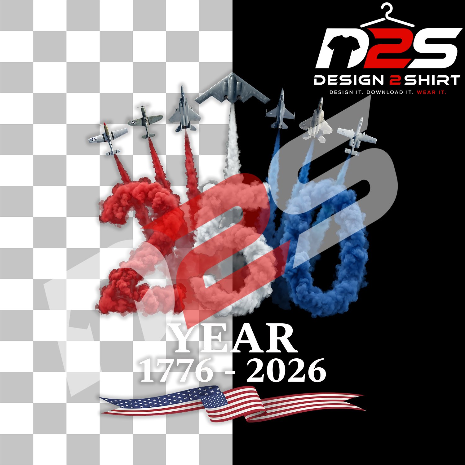 250 Years American 250th USA Patriotic 4th of July high-resolution digital artwork