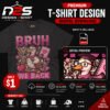 Back to School Goose Bruh We Back funny goose PNG design for school apparel