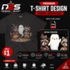 Boo Ghost Raccoon Halloween Monster PNG Digital Download with cute ghost raccoon artwork