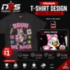 Bruh We Back Cute Duck Back To School cute duck PNG for school-themed apparel