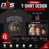 Vintage Hocus Pocus Halloween Witch PNG Digital Download with transparent background for Halloween T-shirt printing.