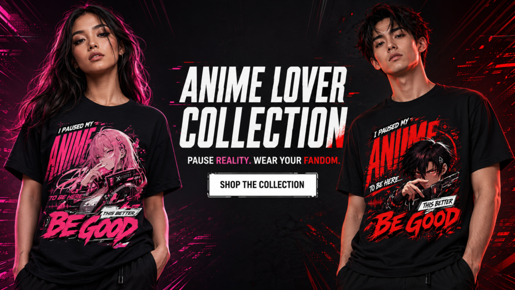Funny anime fan apparel for casual everyday wear
