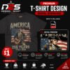 George Washington Playing Guitar 250 Years patriotic design
