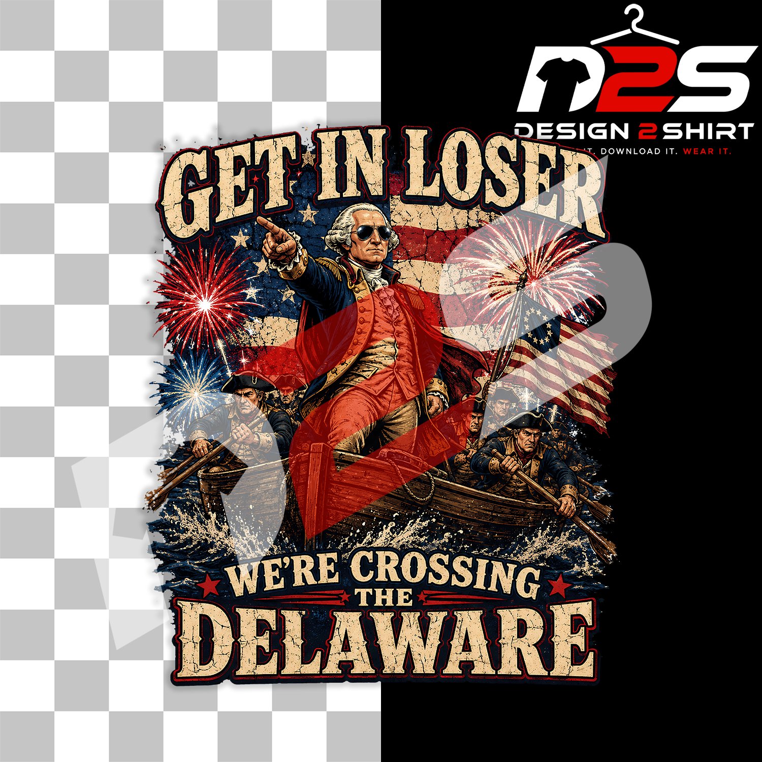 Get in Loser Were Crossing The Delaware digital artwork preview