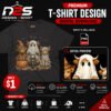 Halloween Highland Cow PNG digital download for sublimation T-shirt design