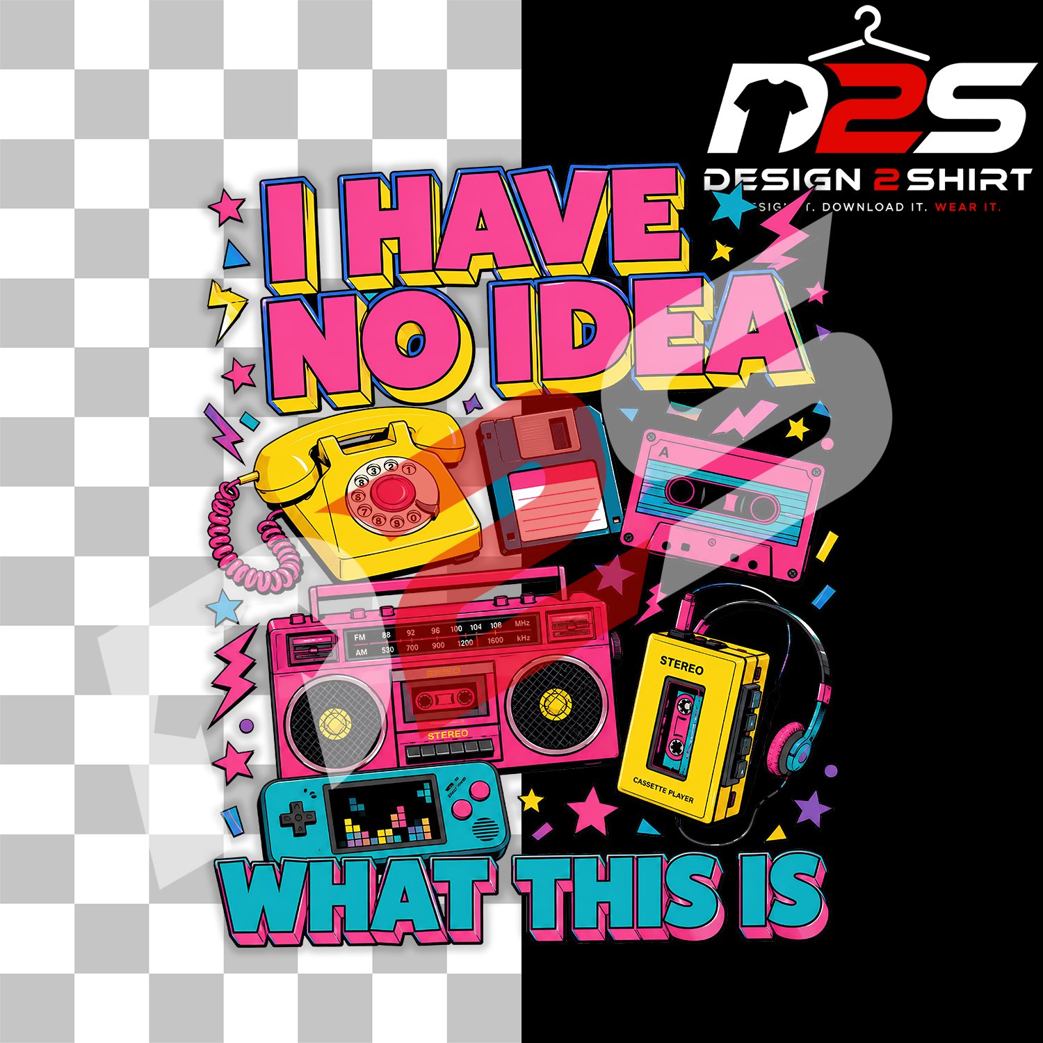 I Have No Idea What This Is humorous design on a transparent background