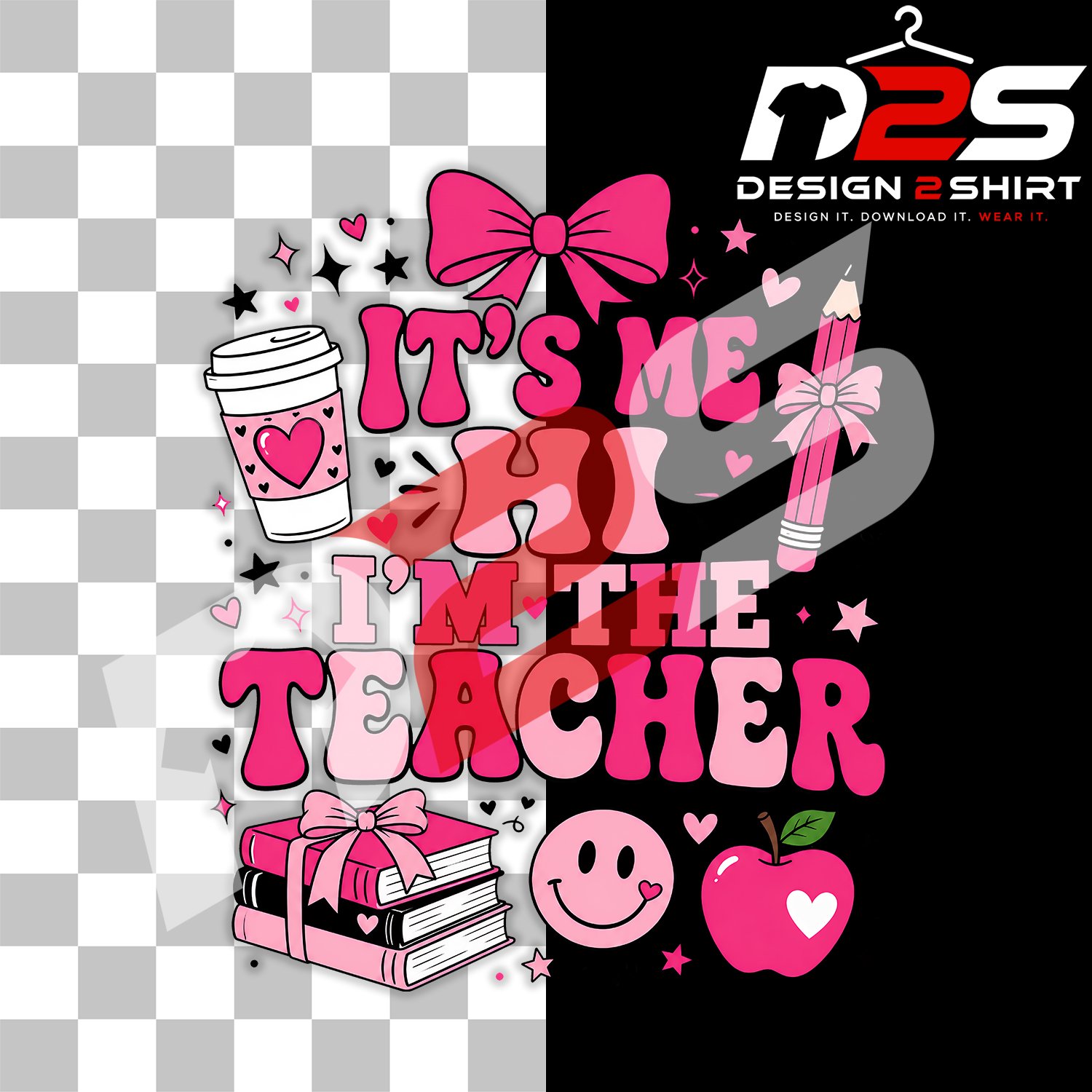It's Me Hi I'm The Teacher Back To School design for teacher apparel and crafts