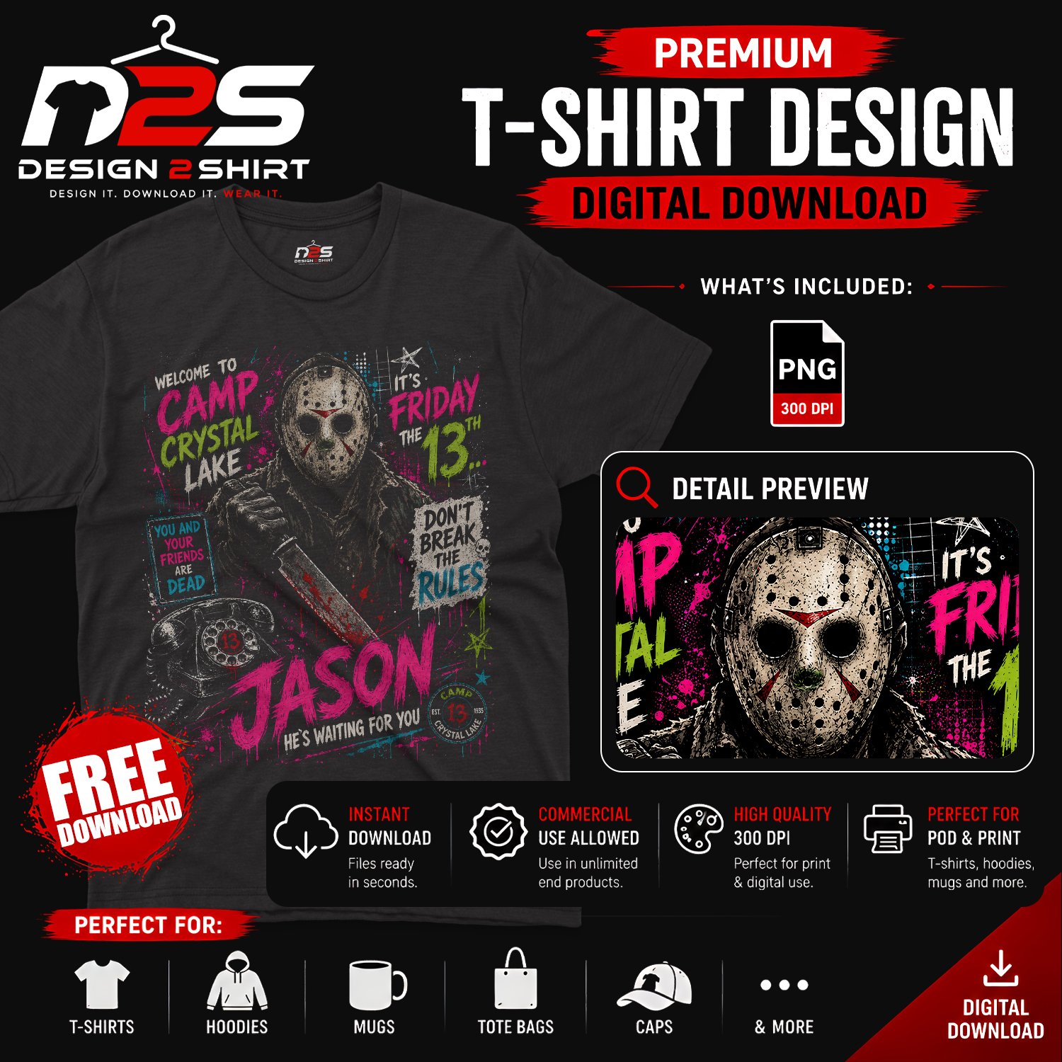 Jason Friday The 13th Horror Movie Halloween Free Halloween PNG with transparent background